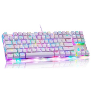 Mehanička tastatura plavi prekidač KS87S bela MOTOSPEED TAS00904 - Img 2