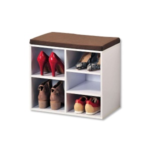 Mini cipelarnik beli sa jastukom za sedenje 51.5X48X29cm Kesper KSP15915