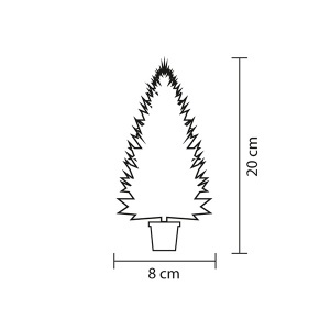 Mini veštačka jelka sa LED osvetljenjem 20 cm Home KMF20LED - Img 2