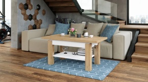 Multifunkcionalni Sto Bravo Craft Hrast-Beli 1651 - Img 6