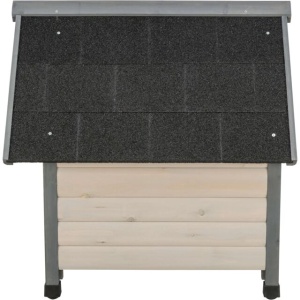 Natura kućica drvena za pse M L 83 × 87 × 101 cm siva
