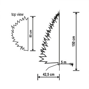 Nazidna veštačka jelka 150cm sa osvetljenjem Home KMF7/150 - Img 4