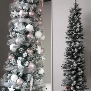 Novogodišnja jelka 210 cm snežna Pencil pine snowy Everlands 68.4022 - Img 3