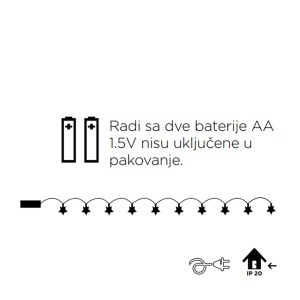 Novogodišnja rasveta Led zvezdice 1m KDE 107 - Img 2