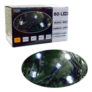 Novogodišnje lampice 60 Led lampice bele 8 funkcija 52-110000