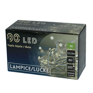 Novogodišnje lampice LED bele 80 komada B-O 52-104000 - Img 2