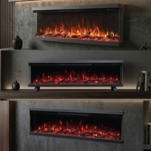 Pametni električni kamin panorama Prosto 1800W ugradni/nazidni/samostojeći multikolor 1270x410x290cm - Img 3