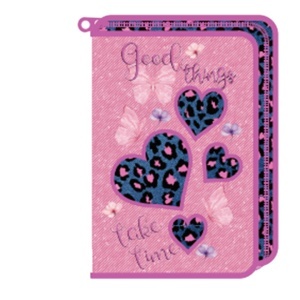 Pernica Prazna 1 Zip Octopus P1Ze2610 Hearts 21,5x14,5x4cm roze plava