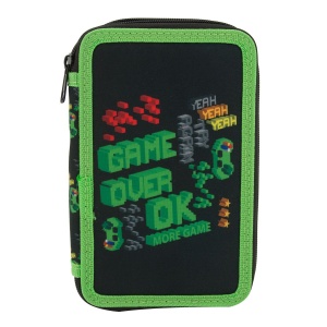 Pernica Puna 2 Zipa P2Zp2563 Game Over 19,5x12,5x4,5cm zelena crna