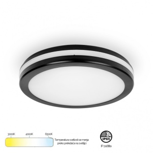 Plafonska svetiljka LED Plafonjera MONA-200-20W 3000/4000/6500K IP65 crna 202300