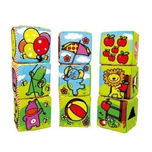 Plišane kocke za bebe 9 kom Biba Toys A014064