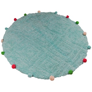 Podna prostrka Pom Pom R70 cm tirkiz 6667 - Img 1