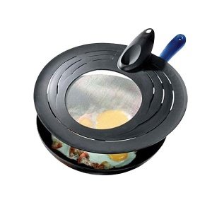 Poklopac protiv prskanja ulja sa mrežicom 31 cm Sombrero crni Metaltex 206631