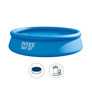 Porodični bazen za dvorište sa pumpom i prekrivačem 366x76 cm Intex 28132NP/28022