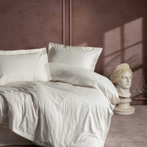Posteljina CB Elegant Stripe Saten Ekru 043615