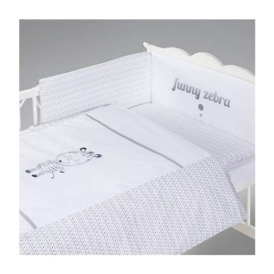 Posteljina za bebe set 5 delova Funny Zebra Klups C-5/H196