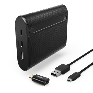 Power Bank X10 10400 MAh crni sa tip C adapterom HAMA 178983