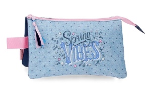 Prazna pernica sa 3 pregrade Movom Spring Vibes 22x12x5cm plava