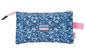Prazna pernica sa 3 pregrade Movom Spring Vibes 22x12x5cm plava - Img 3