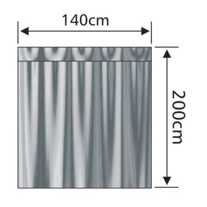 PVC Zavesa za kadu bela 140 x 200 cm 1401 - Img 2