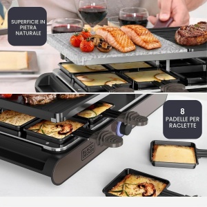 Raklet roštilj Black + Decker BXFC1400E 1400W sa mini tiganjima - Img 4