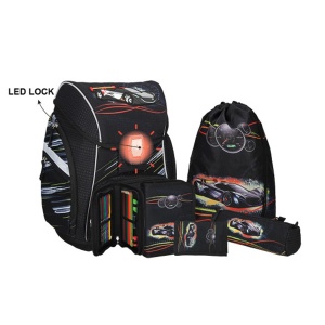 Ranac za školu Spirit Sport Car LED kopča Set TTS 407024