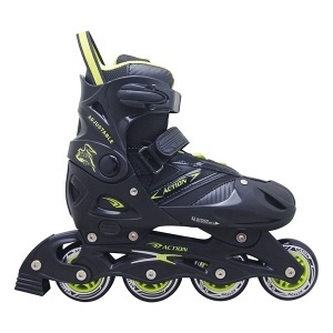 Roleri PW126B-C crno sivi S 33-36 PU točkići Action 3090055