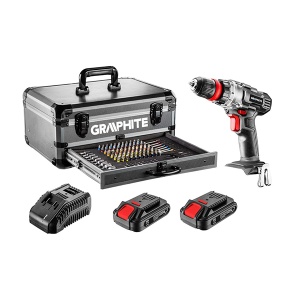 Set aku bušilica sa dodacima u koferu Energy+ Graphite 58G022-PS15
