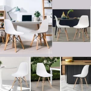 Set plastičnih trpezarijskih stolica 4 kom Aurora bela Lemon 25-KS005SET - Img 4