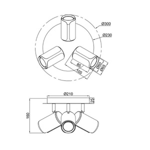 Spot lampa Gillan 2xGU10 Trio Lighting 814530365 - Img 3