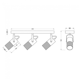 Spot lampa Tosh 3xE14 Trio Lighting 804300332 - Img 3