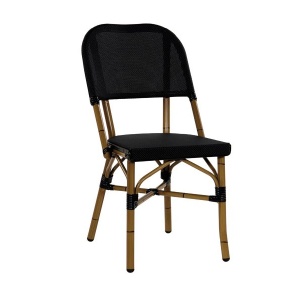 Stolica Paris 17 crni text tamni bambus 222058