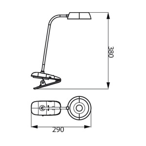 Stona lampa Donutclip DSK201 PT 3W 4000K roze USB 02 Philips PH080 - Img 2