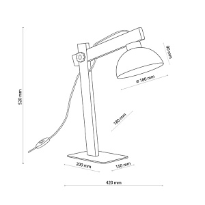 Stona lampa Oslo 1xE27 TK Lighting 5788 - Img 3