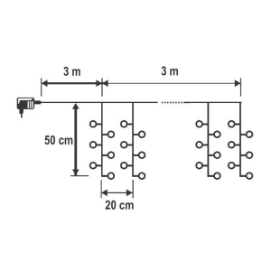 Svetleći niz 300 led toplo beli Home MLF300/WW - Img 3