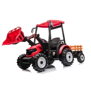 Traktor Sa Prikolicom i Utovarivačem Crveni Premium Oprema 24V7A - Img 3