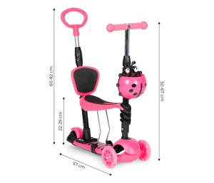 Trotinet 5u1 roze BBO Giga S979CPIN - Img 2