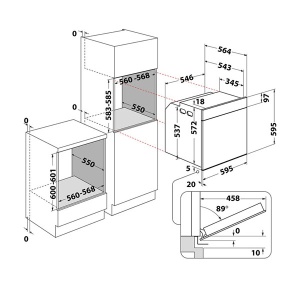 Ugradna ventilatorska rerna sa sondom AKZ9 9480 IX Whirlpool ELE02607 - Img 2