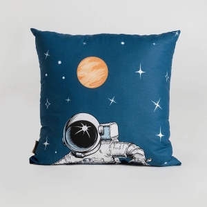 Ukrasni jastuk 40x40cm pamuk PES Astronaut plava