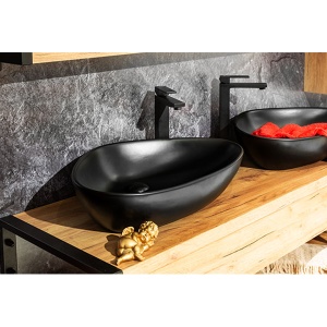 Umivaonik Lux Art CL851 59x39x13,5cm matt black 300321 - Img 2