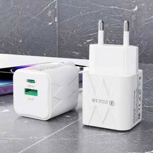 Univerzalni brzi Pd punjač 1xUSB-C/PD + 1xUSBA/QC3 USBP370 - Img 3