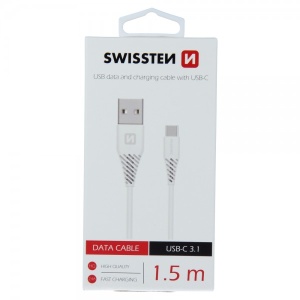 USB Data kabl 3.1 Type-C Bela SWISSTEN 156574 - Img 2