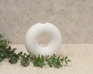 Vaza Ellissoide 20cm bela (drugi model) 024391