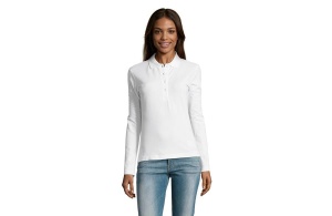 Ženska polo majica sa dugim rukavima bela Podium M 311.317.00.M