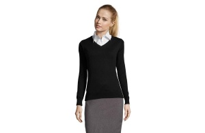 Ženski džemper na v izrez crna Galaxy Women XXL 390.010.80.XXL