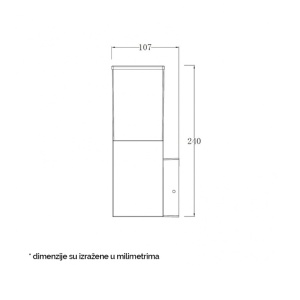 Zidna lampa 1xE27 sa senzorom JM-4606/S - Img 2