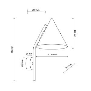 Zidna lampa Cono 1xE27 TK Lighting 10041 - Img 4