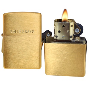 ZIPPO UPALJAČ- SOLID BRASS/BRUSH F 204B - Img 2