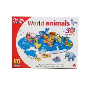 3D slagalica, Životinje sveta 01-536000