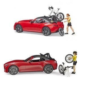 Auto Roadster sa biciklistom Bruder 034856 - Img 3